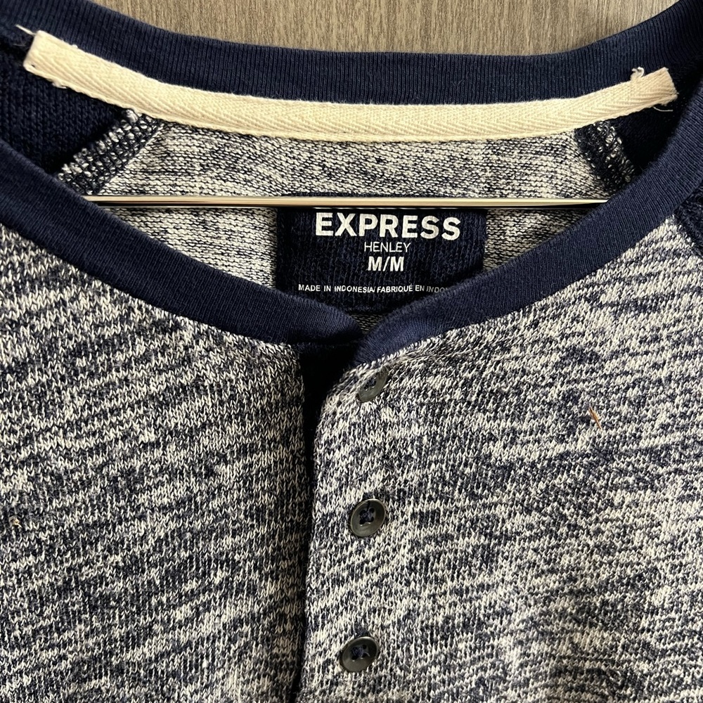 Express Long Sleeve Henley Shirt - Picture 2 of 3